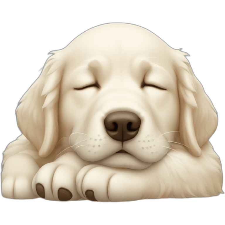 Retriever white sleeping emoji