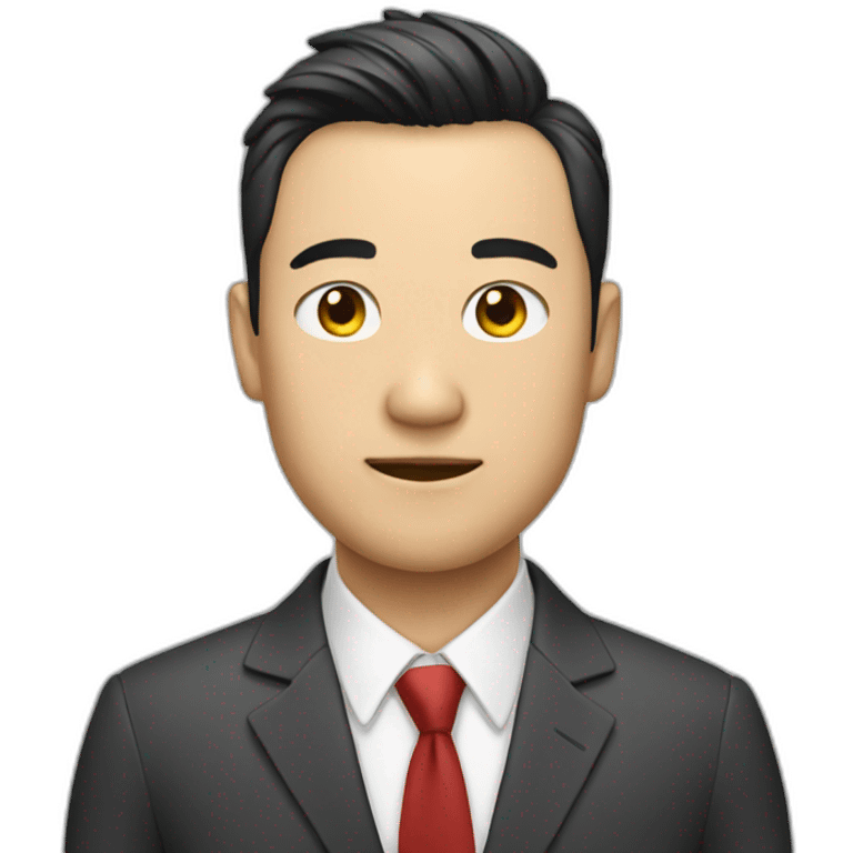 chinese guy with suit emoji