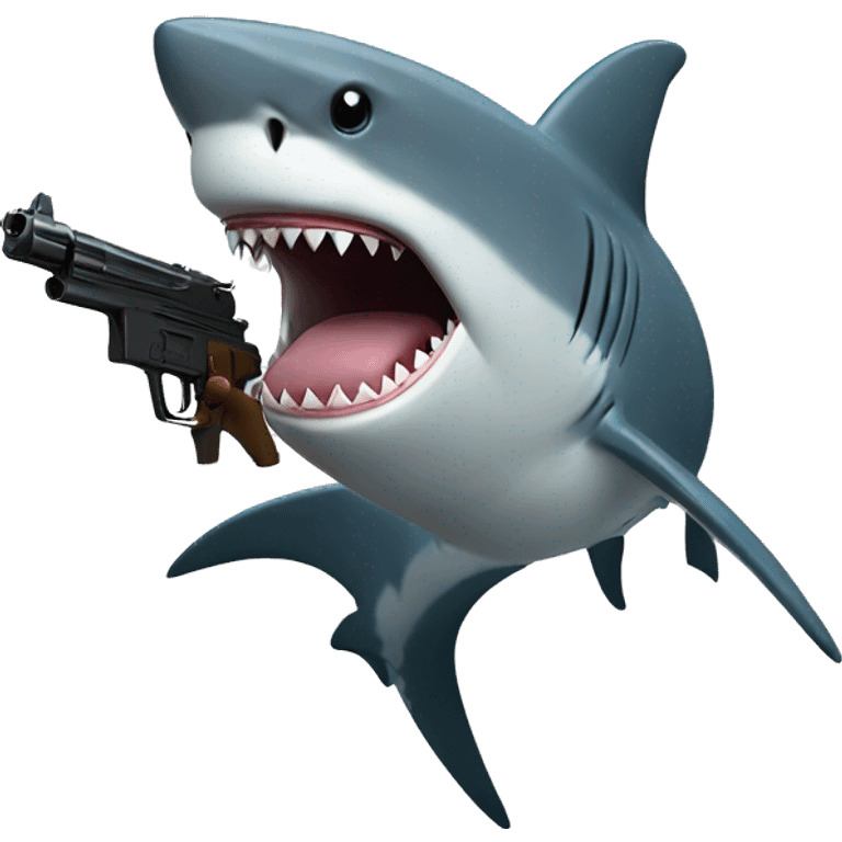 shark with a gun emoji