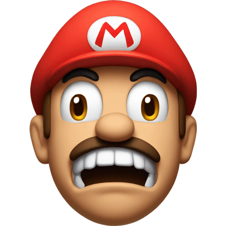 Scared Mario Head emoji