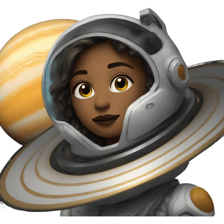 a girl on saturn emoji