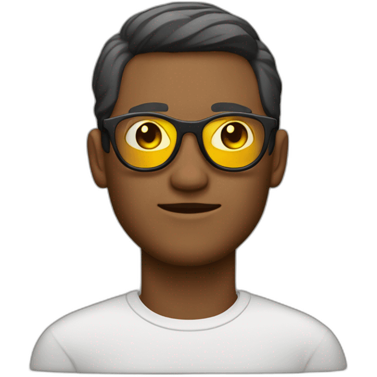 Homme avec col roulé et lunettes de soleil emoji