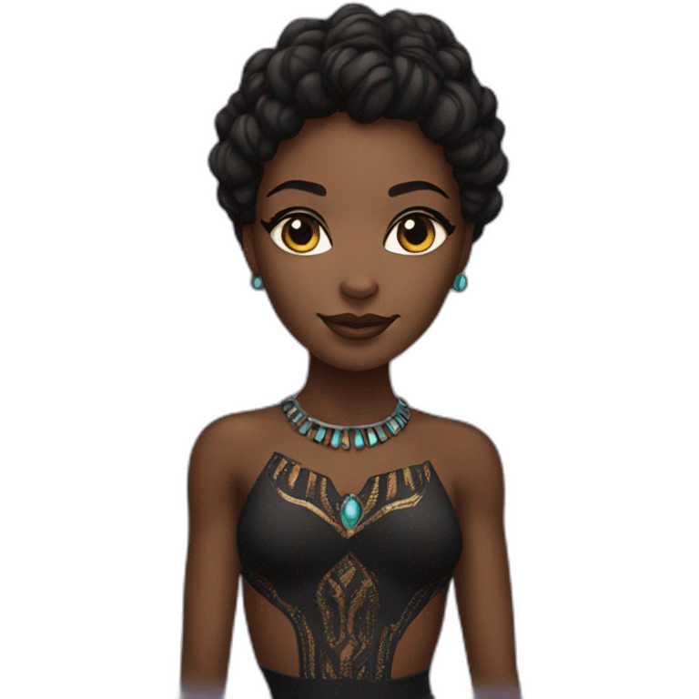 A Beautiful Black panther woman emoji