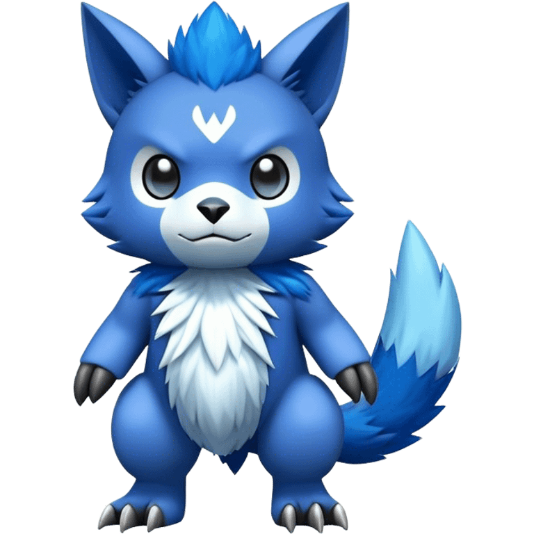 cute kawaii cool edgy futuristic Digimon-Fakemon-animal full body emoji