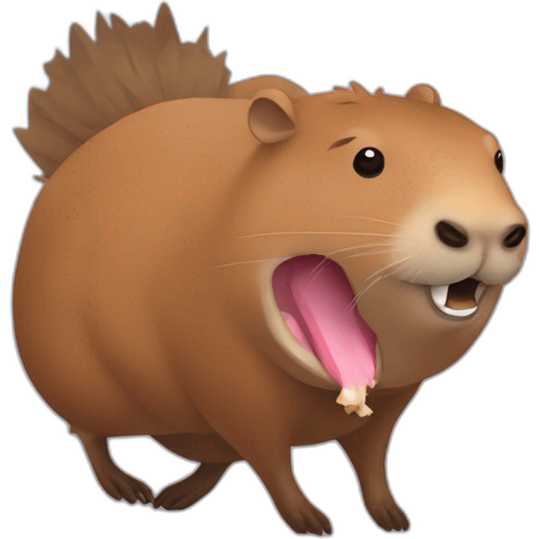 capybara biting deer emoji