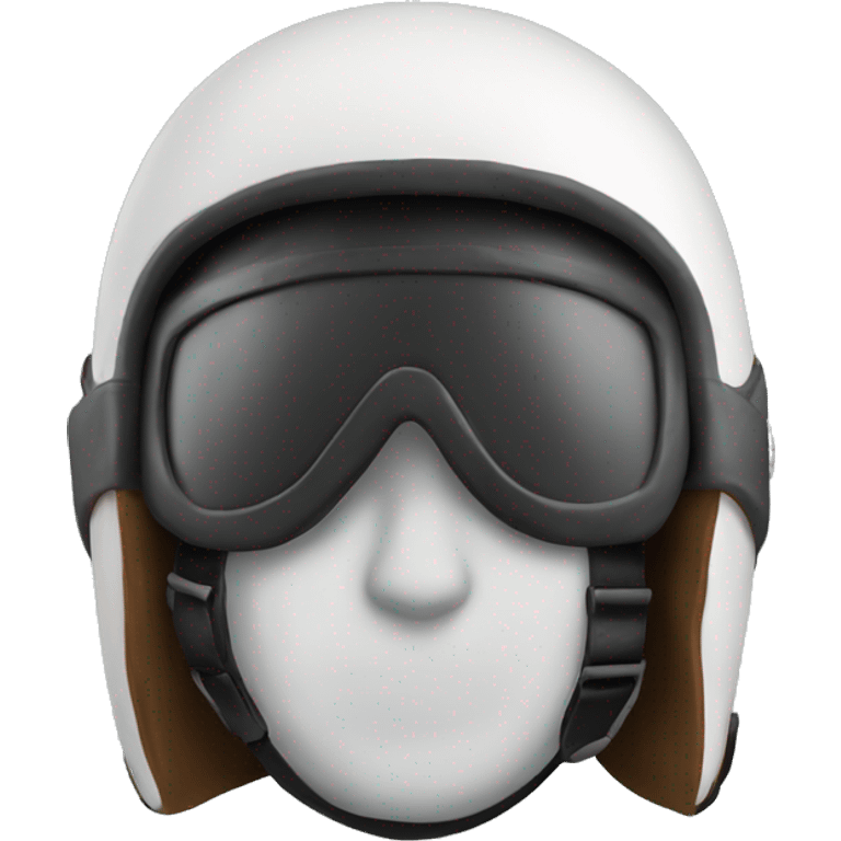 leather pilot-style helmet emoji