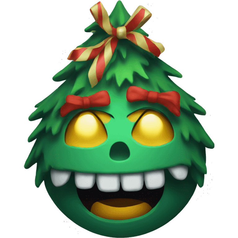 Scary Christmas tree emoji