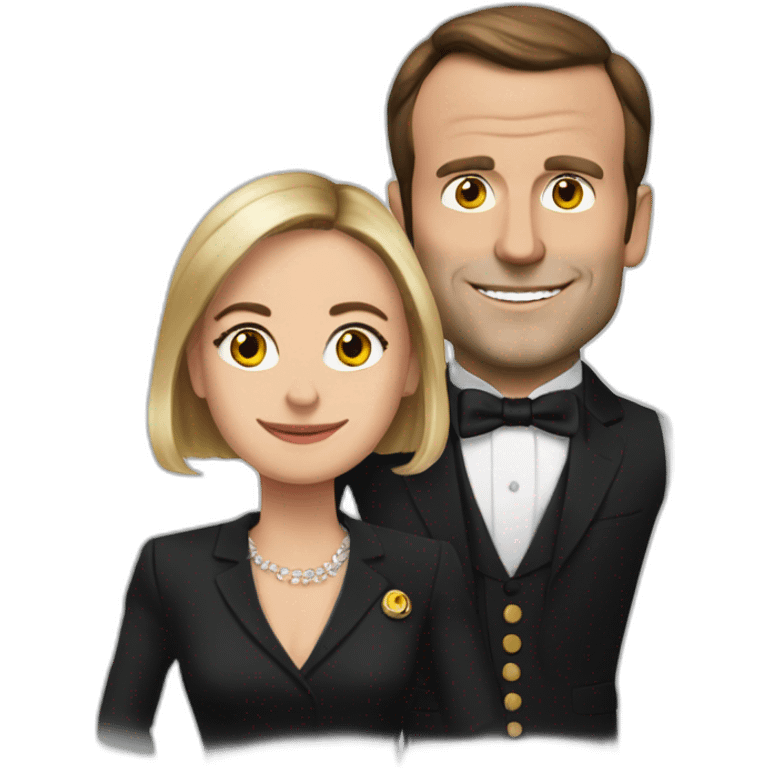 Macron et Brigitte  emoji