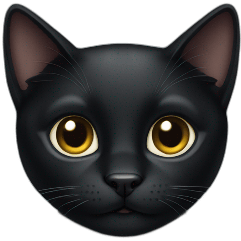 Black cat with small body emoji