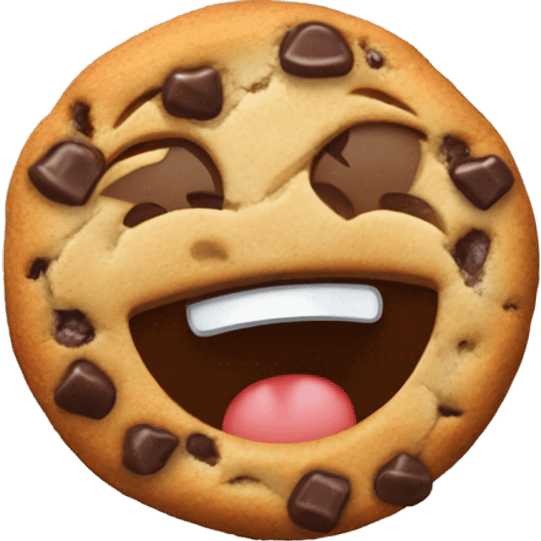 Crying Laughing chocolate chip cookie emoji