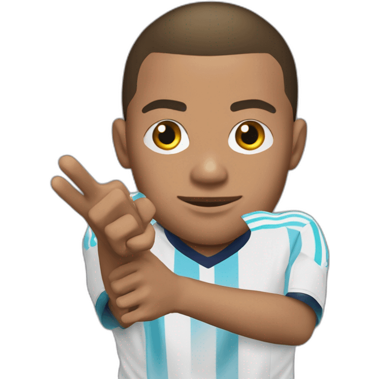 Mbappe choquée avec les mains derrière la tête emoji