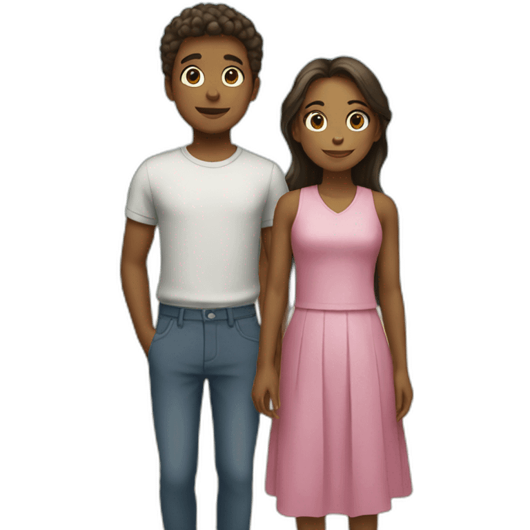 boy and girl standing next to each other emoji