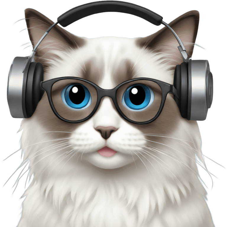 Ragdoll cat djing emoji