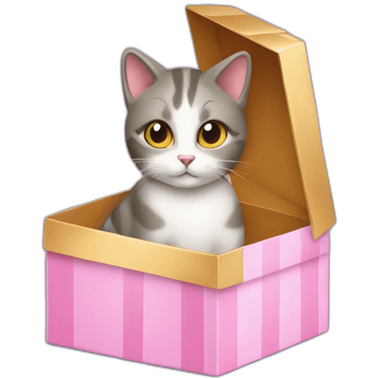 cat in gift box emoji