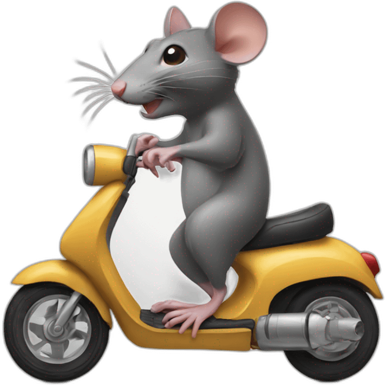 Rat on a scooter  emoji