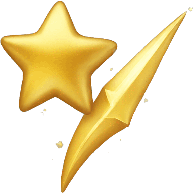 Golden shooting star emoji