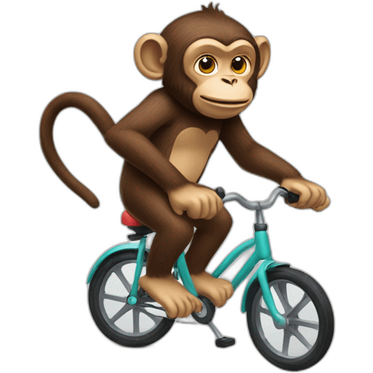 monkey riding a push bike emoji