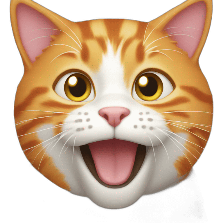 excited ginger cat face emoji