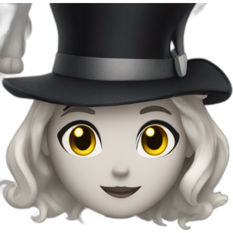 Chat noir avec un chat blanc et gris et noir emoji