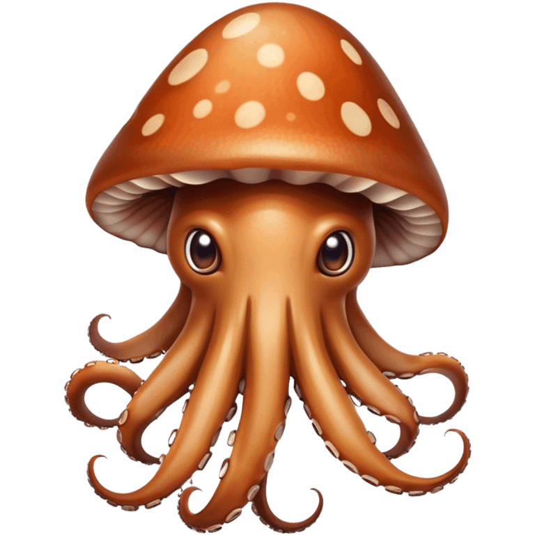 Squid mixed with a mushroom emoji