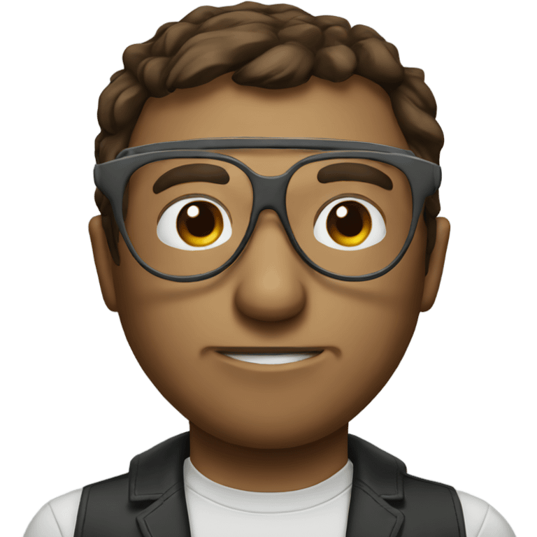 Elon mask with glasses  emoji