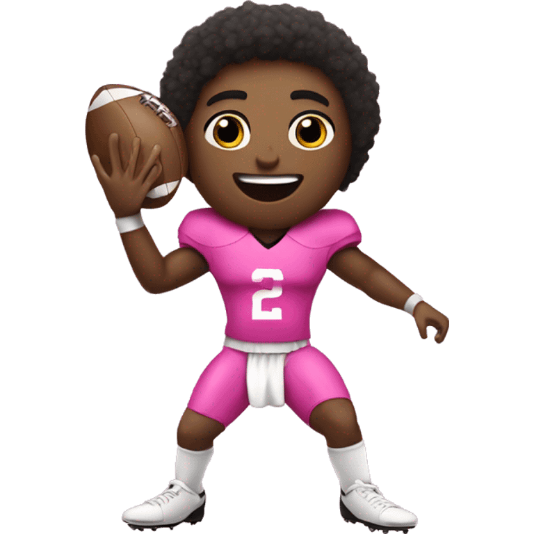 Football player with a pink tutu  emoji