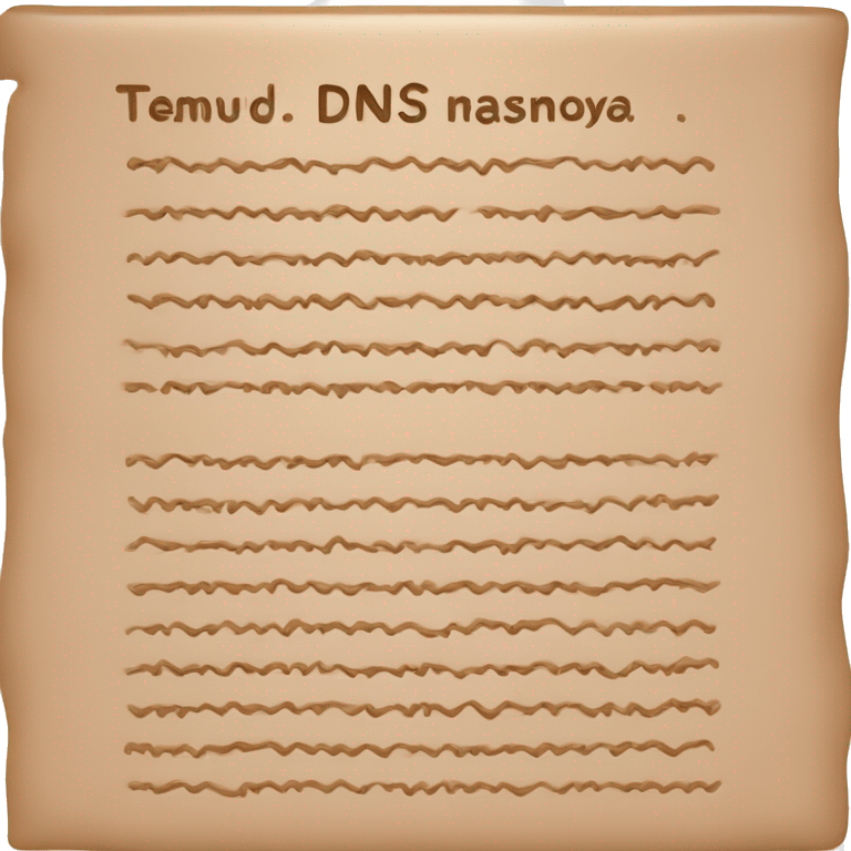 letters DNS in natural brown text  emoji