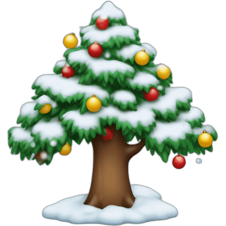 Árbol de Navidad con frío emoji