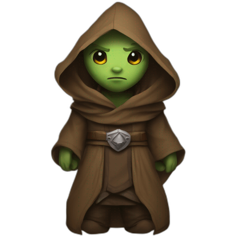 hooded jedi folding arms in world of warcraft emoji