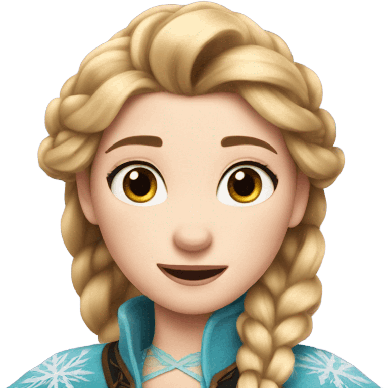 Anna from Frozen emoji