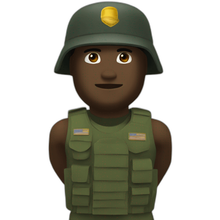 Roblox man with military suite emoji