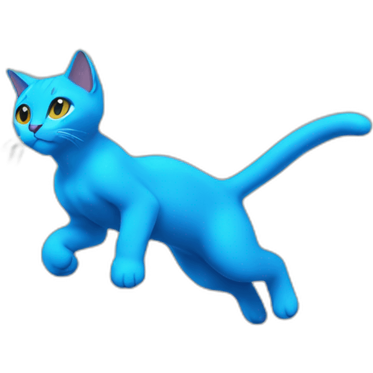 blue mew levitating emoji