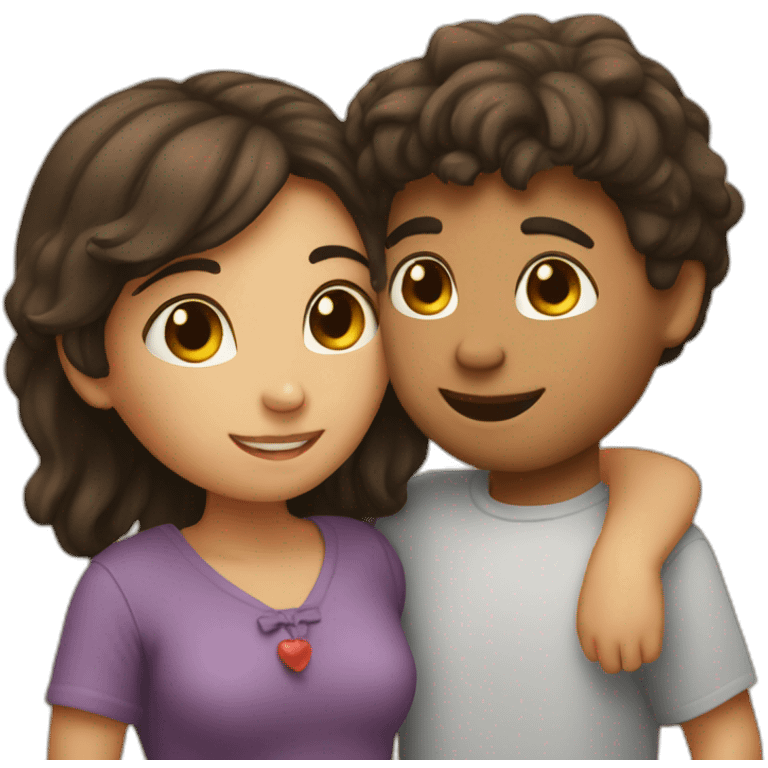 Girl and boy romancing emoji