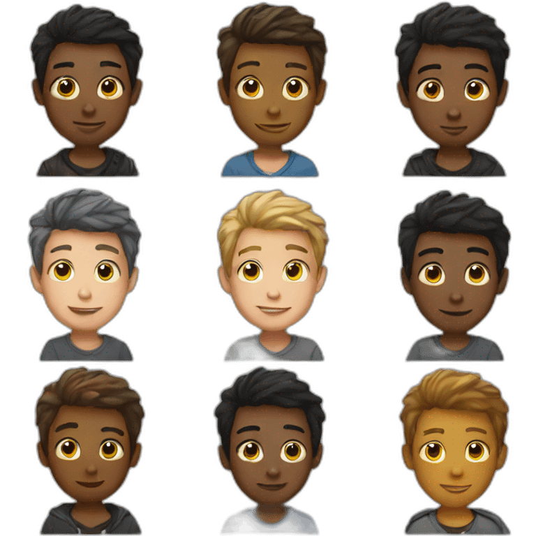 group of boy emoji