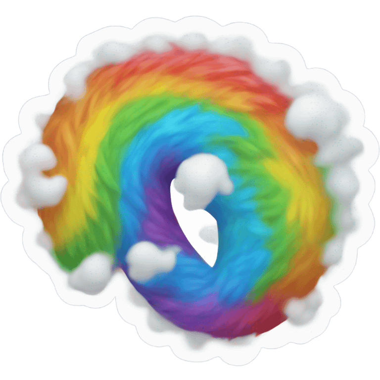 A rainbow yeti poop swirl emoji emoji