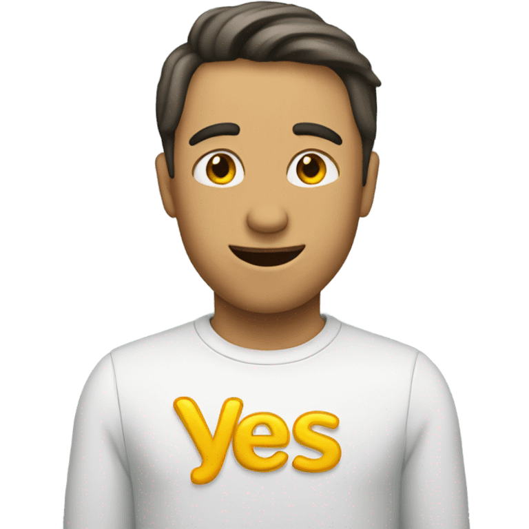 Text saying yes emoji