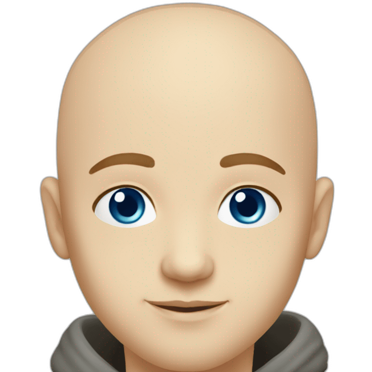 bald pretty young slavic blue-eyed guy emoji