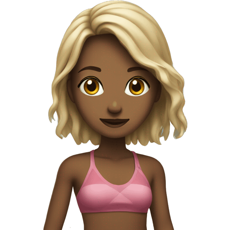 Sara on a beach emoji