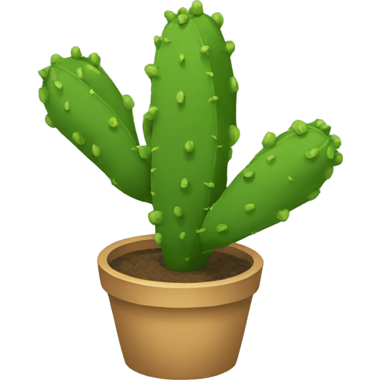 single flat Nopal without pot emoji