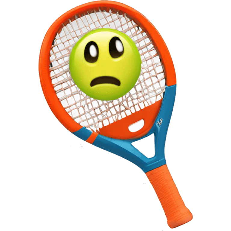 padel raquet with a bite emoji