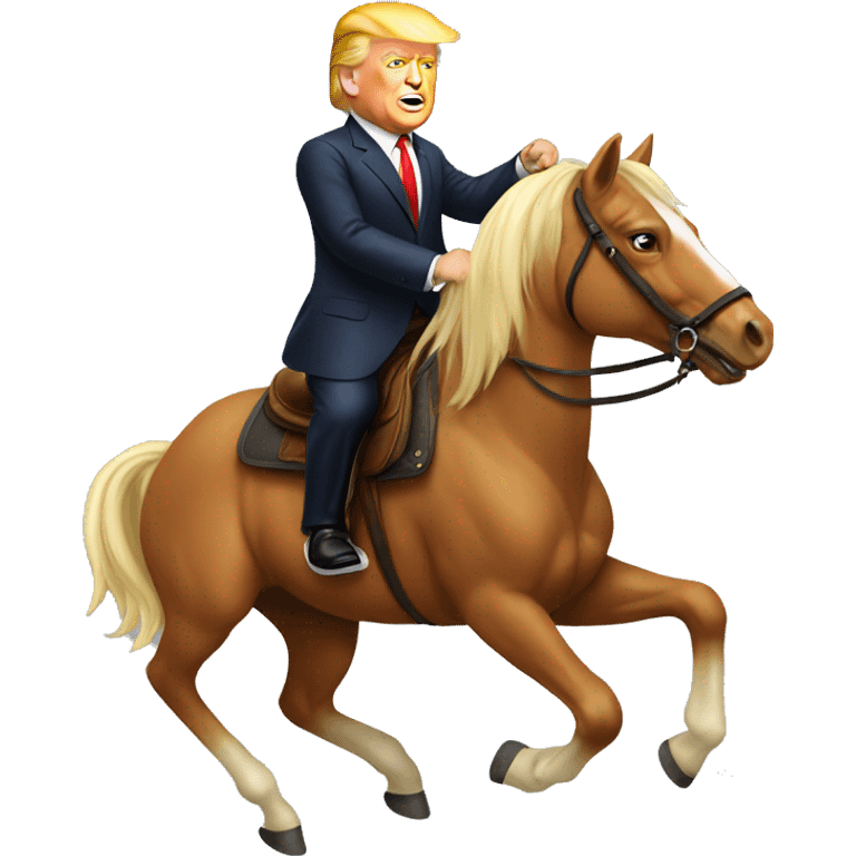 Donald trump riding a horse emoji