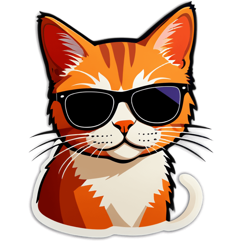 Cat with sunglasses emoji