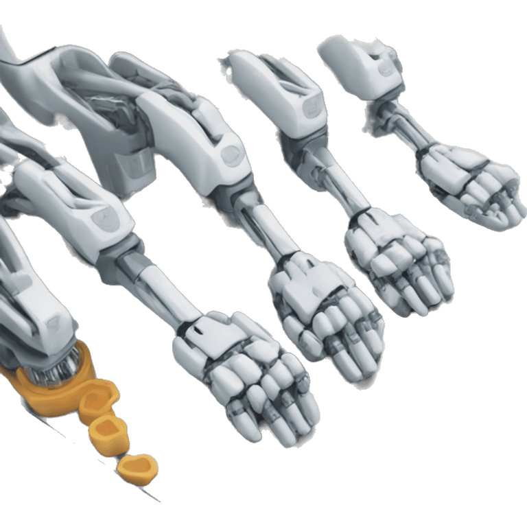 Robotic arms holding plates next to a restaurant grade dishwasher emoji