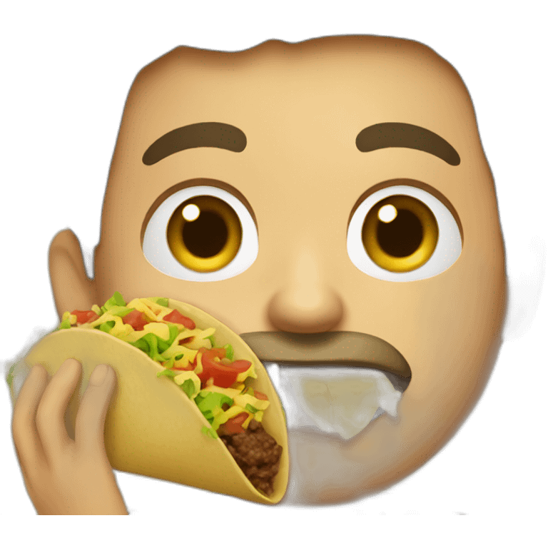 German eating taco emoji