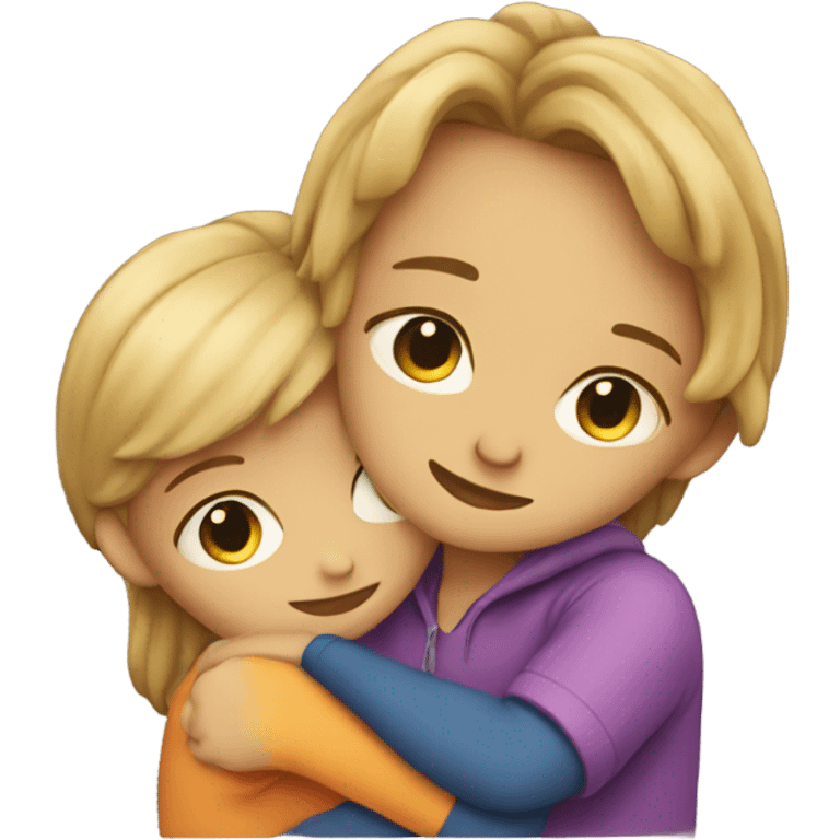 girl and boy hugging emoji