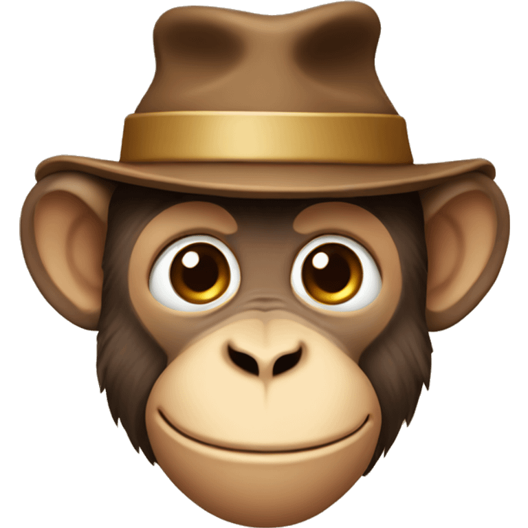 A monkey with hat emoji