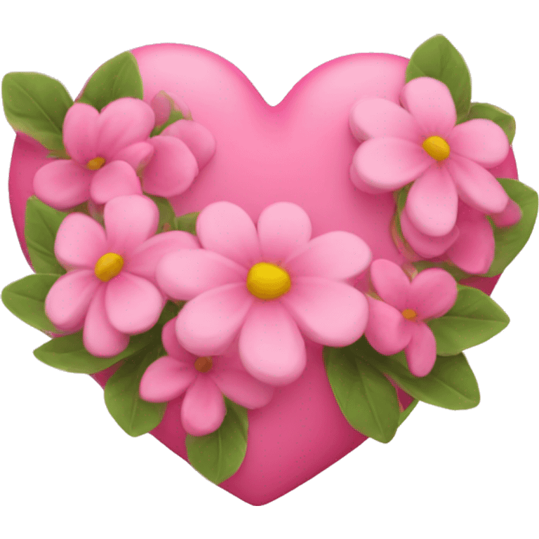 pink heart with flowers  emoji