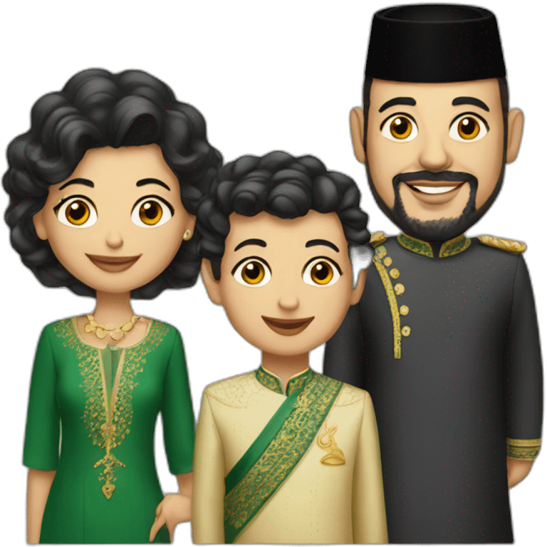 Mohammed VI with his family  emoji