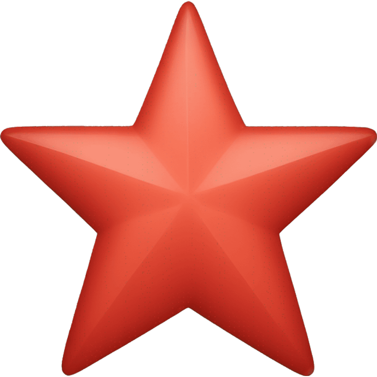 flat red 5 points star emoji