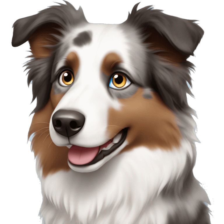 Australian shepherd with blue eyes  emoji